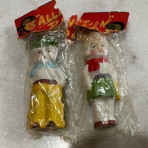 1930’s All American Japan  Porcelain Bisque RARE Cowboy Cowgirl NIP